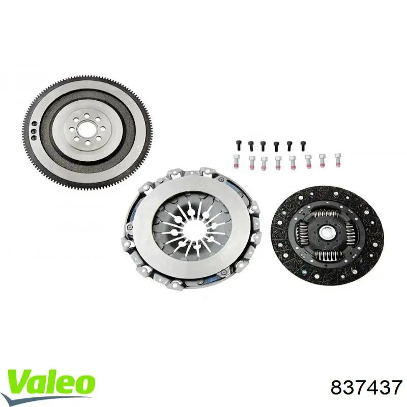 Do koszyka 837437 VALEO Zestaw sprzęgła (3 części)