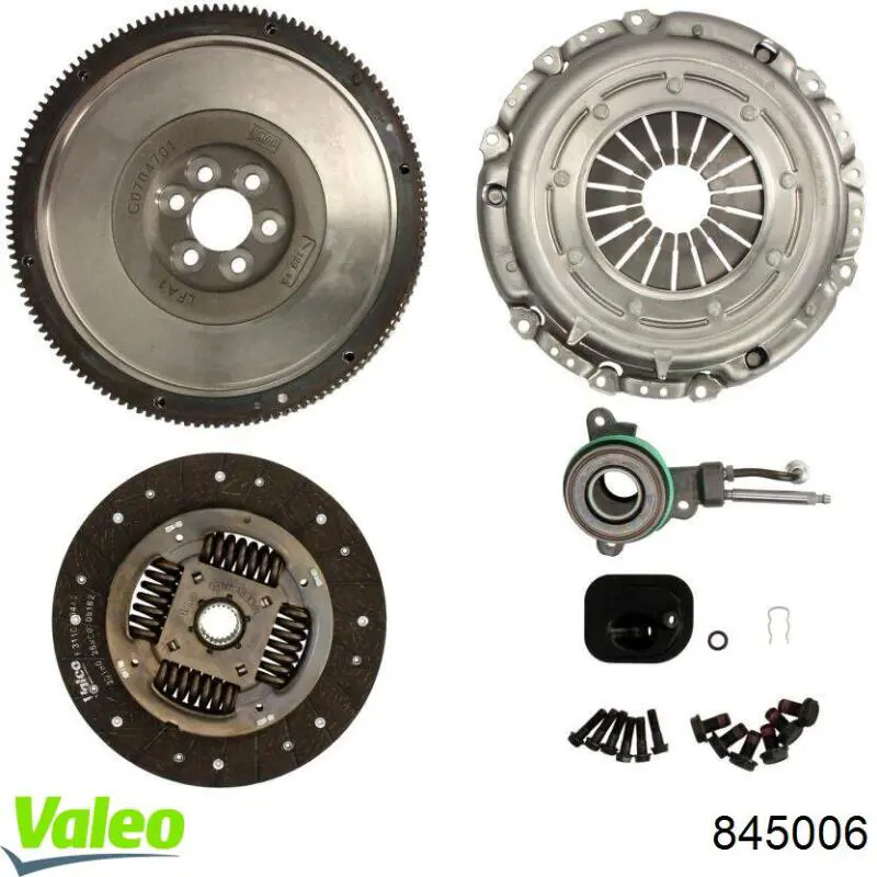 Do koszyka 845006 VALEO Zestaw sprzęgła (3 części)