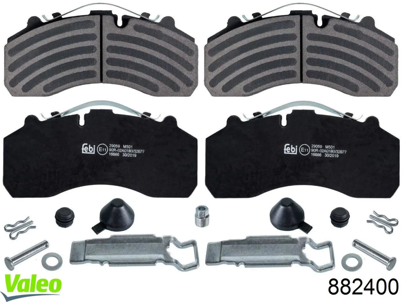 Klocki hamulcowe przednie tarczowe VALEO 882400 cena, od 126,31 USD