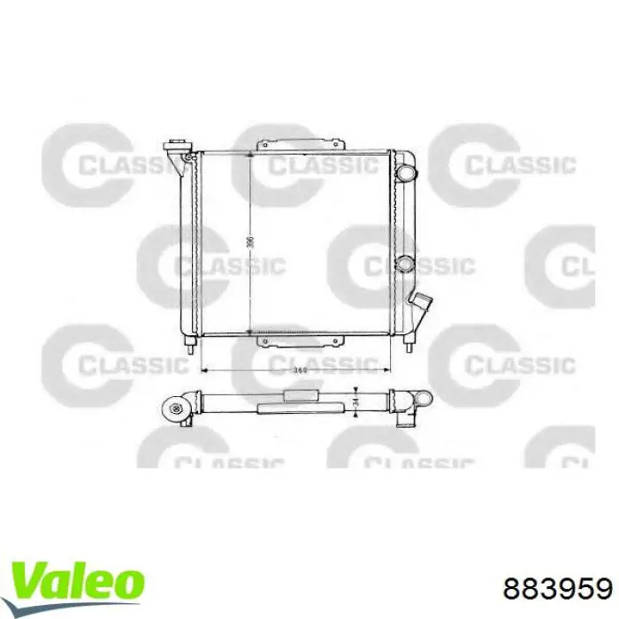 Chłodnica silnika VALEO 883959 cena, od 62,99 USD
