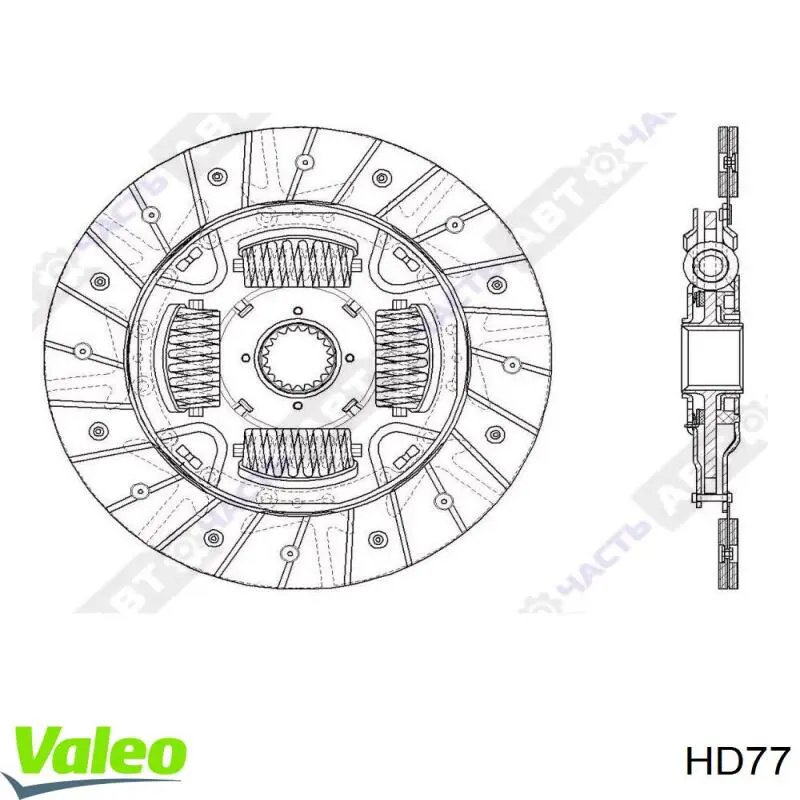 Tarcza sprzęgła HD77 VALEO