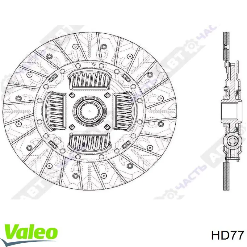 Tarcza sprzęgła VALEO HD77 cena, od 44,49 USD