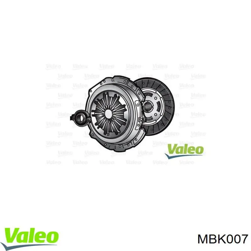 MBK007 VALEO Zestaw sprzęgła (3 części)