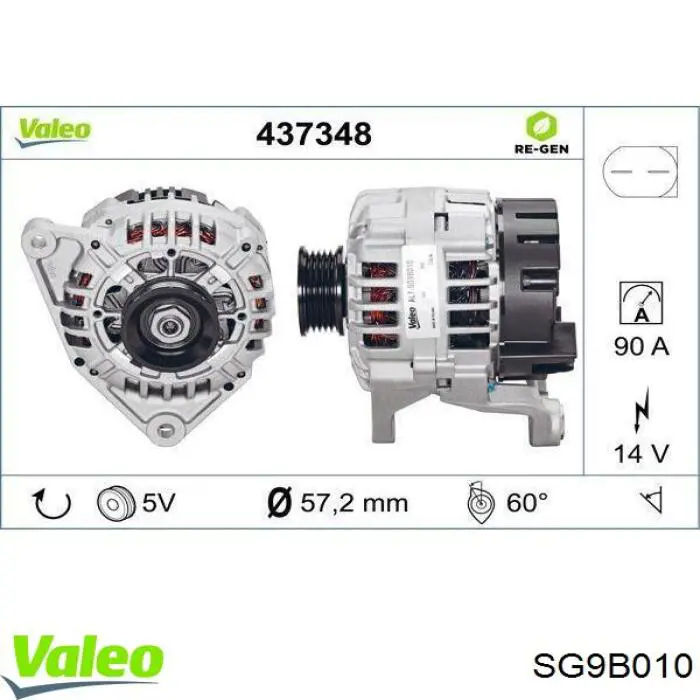 Alternator SG9B010 VALEO