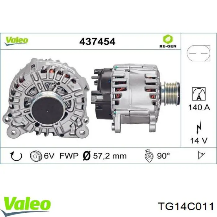 Alternator TG14C011 VALEO