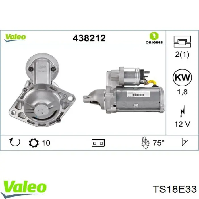 TS18E33 VALEO Rozrusznik
