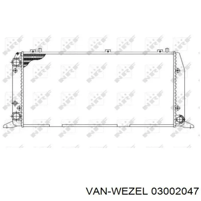 Chłodnica silnika VAN Wezel 03002047 cena, od 55,20 USD