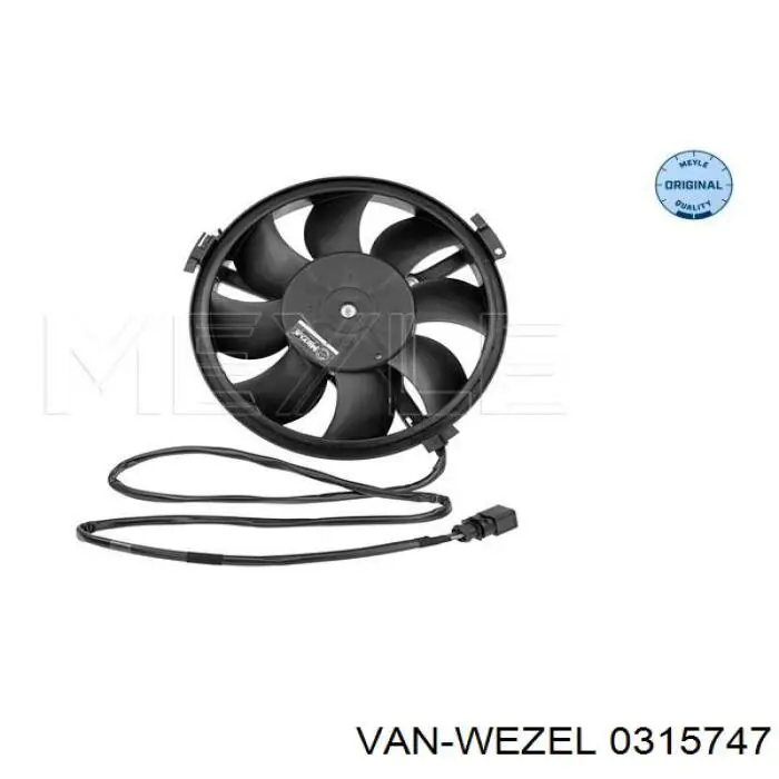 Do koszyka 0315747 VAN Wezel Wentylator elektryczny układu chłodzenia kompletny (silnik+wirnik)