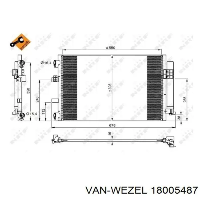 18005487 VAN Wezel chłodnica klimatyzacji