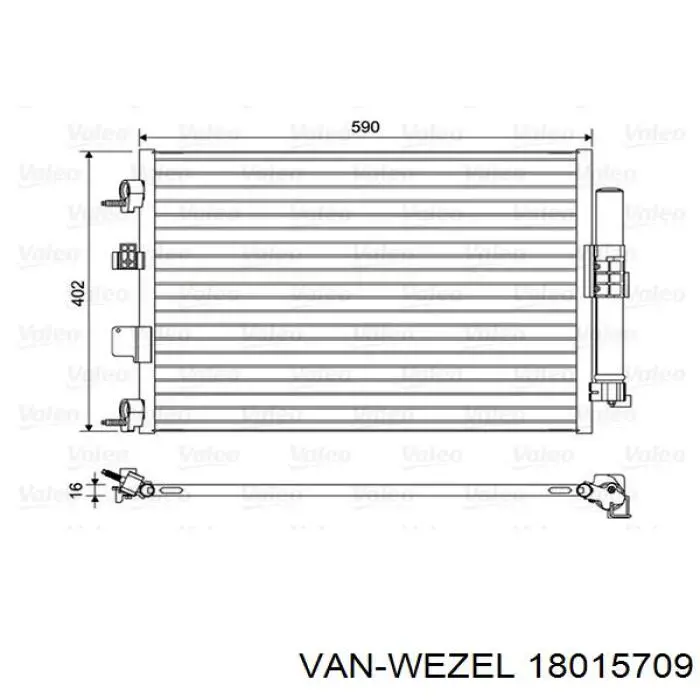 18015709 VAN Wezel chłodnica klimatyzacji