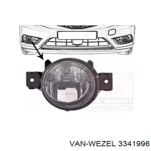 Do koszyka 266001HA0A Nissan/Infiniti Lampa przeciwmgielna prawa