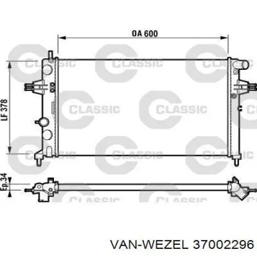 Do koszyka 37002296 VAN Wezel Chłodnica silnika