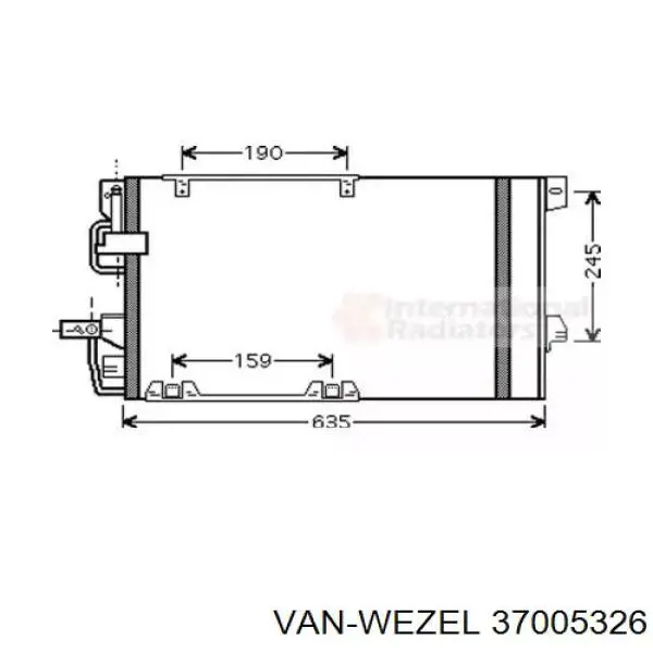Chłodnica klimatyzacji VAN Wezel 37005326 cena, od 105,85 USD