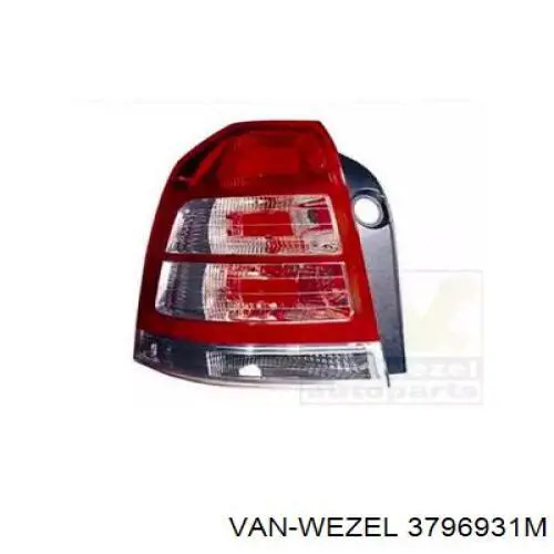 Do koszyka 95512599 General Motors Lampa zespolona tylna lewa