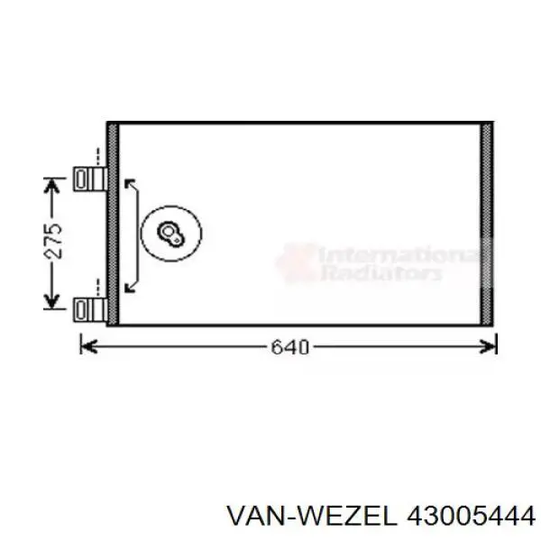 Chłodnica klimatyzacji VAN Wezel 43005444 cena, od 78,97 USD