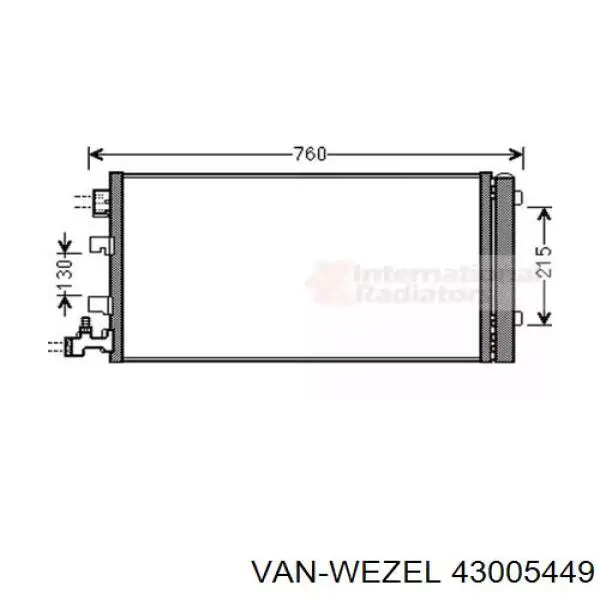 Chłodnica klimatyzacji VAN Wezel 43005449 cena, od 99,74 USD