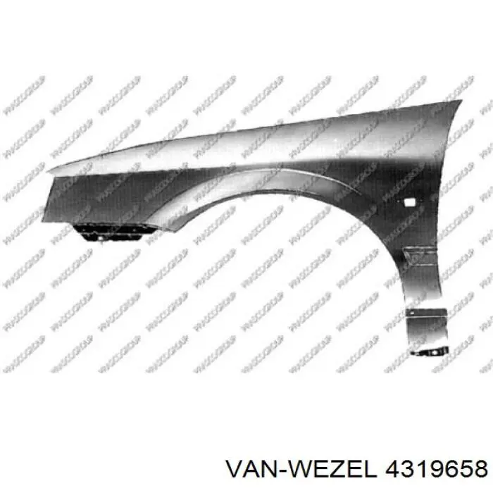 Błotnik przedni prawy Renault 19 I hatchback (B53, C53) (1988 - 1992) cena, od 161,05 USD