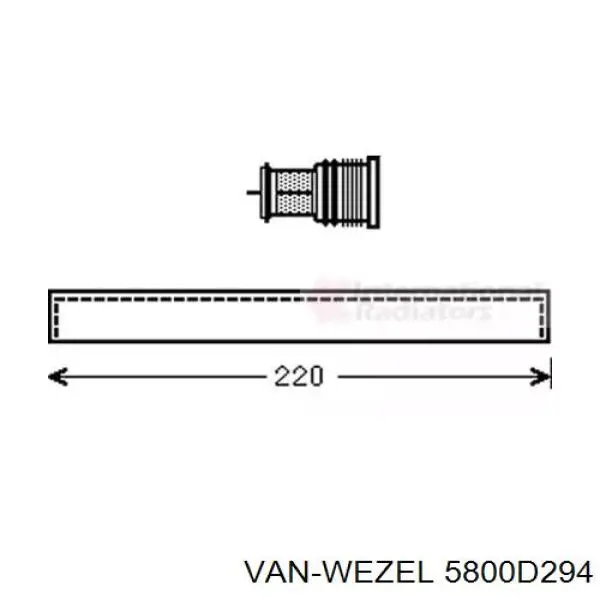 Osuszacz klimatyzacji VAN Wezel 5800D294 cena, od 26,97 USD