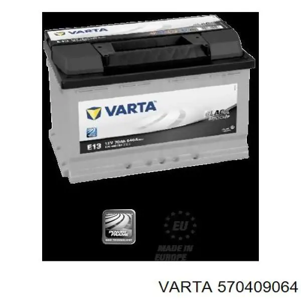 Bateria (akumulator) Varta 570409064 cena, od 136,58 USD