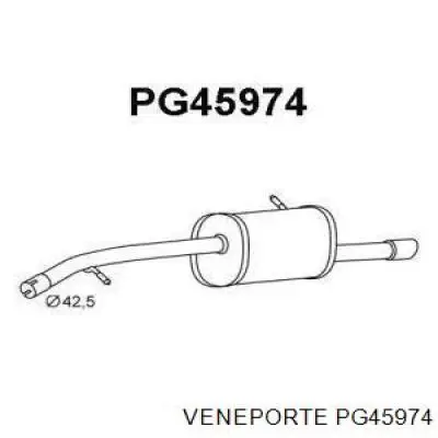PG45974 Veneporte Tłumik, tylna część