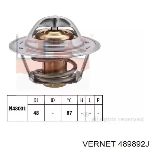 Termostat 489892J Vernet