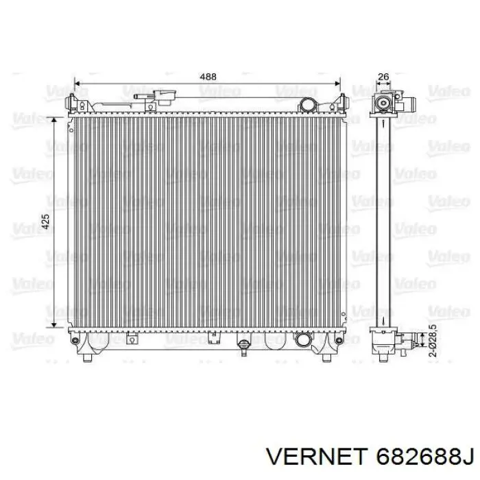 Do koszyka 682688J Vernet Obudowa termostatu