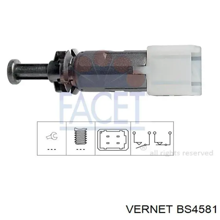 Do koszyka BS4581 Vernet Czujnik włącznika świała stop