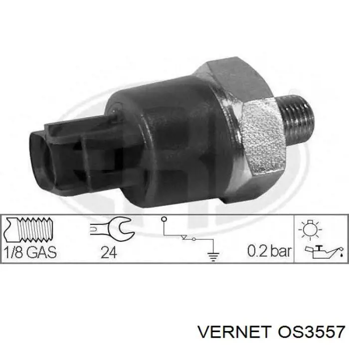 Do koszyka OS3557 Vernet Czujnik ciśnienia oleju