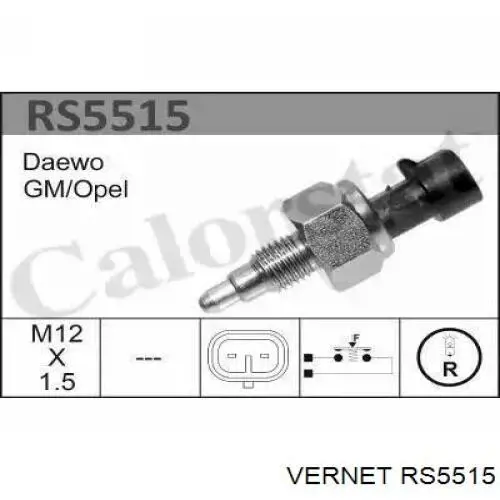 Czujnik włączania światła cofania Vernet RS5515 cena, od 9,72 USD