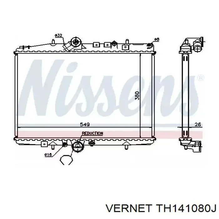 Termostat Vernet TH141080J cena, od 14,67 USD