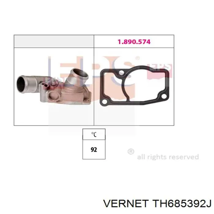 Termostat Vernet TH685392J cena, od 31,33 USD