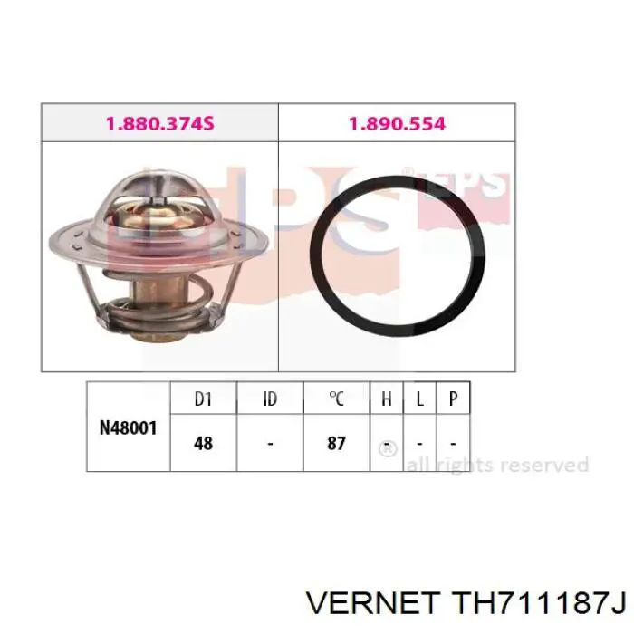 Do koszyka TH711187J Vernet Termostat