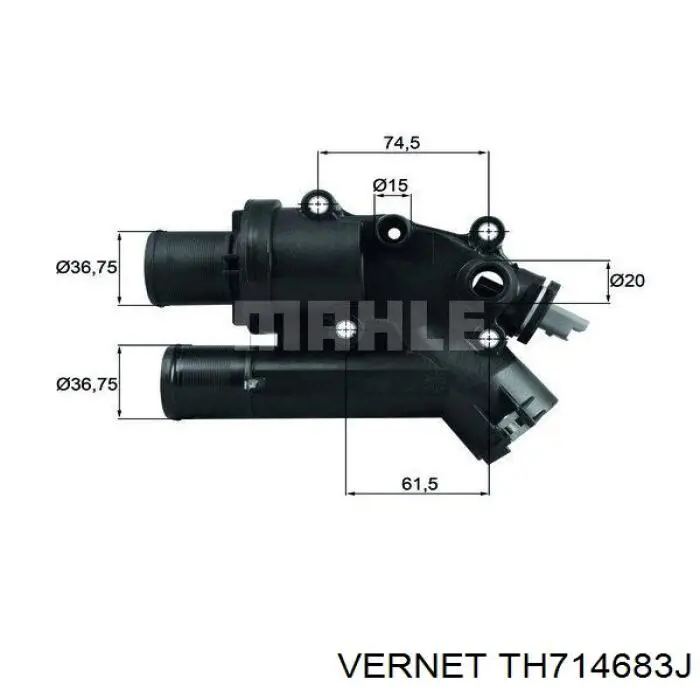 TH714683J Vernet Obudowa termostatu