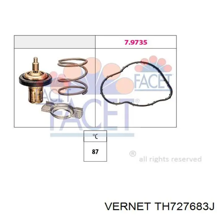 Obudowa termostatu Vernet TH727683J cena, od 25,49 USD