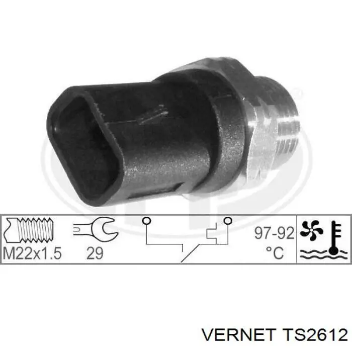 Do koszyka TS2612 Vernet Czujnik temperatury płynu chłodzącego