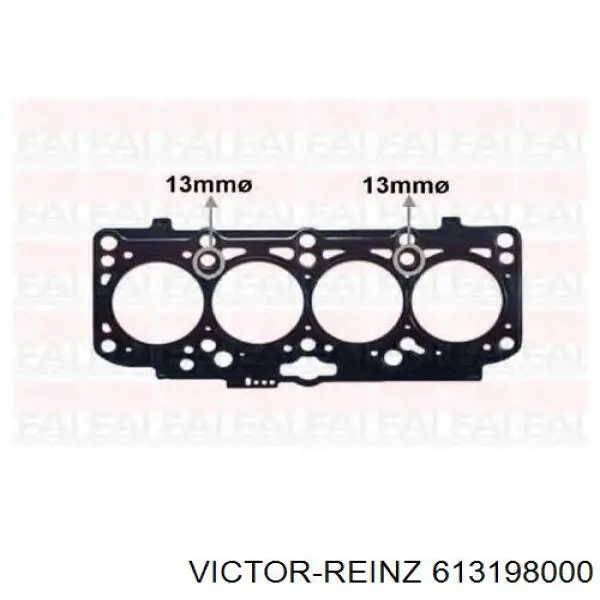 Uszczelka głowicy cylindrów Victor Reinz 613198000 cena, od 38,63 USD