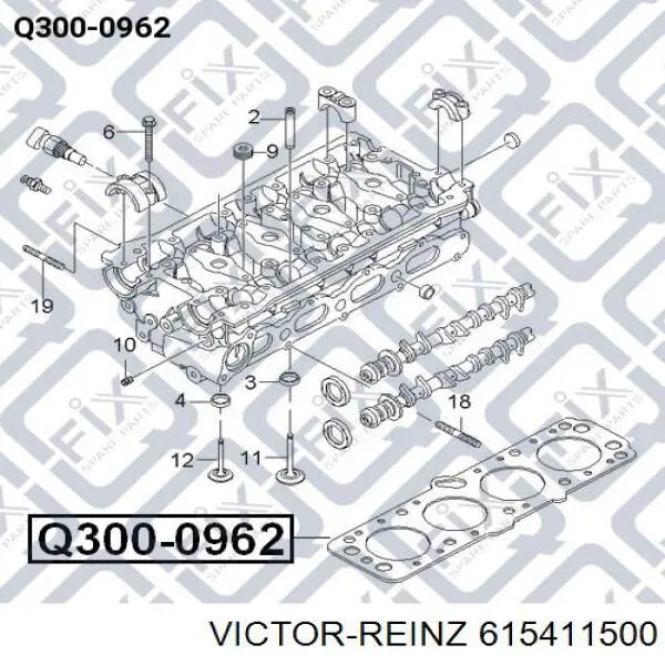 615411500 Victor Reinz Uszczelka głowicy cylindrów