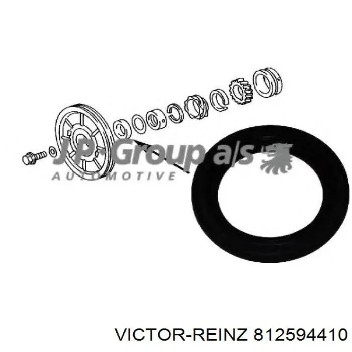 Do koszyka 812594410 Victor Reinz Uszczelniacz wału korbowego przedni