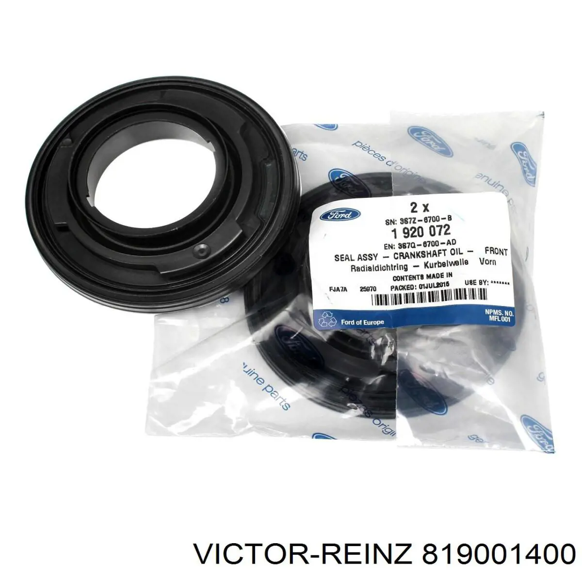 Do koszyka 819001400 Victor Reinz Uszczelniacz wału korbowego przedni