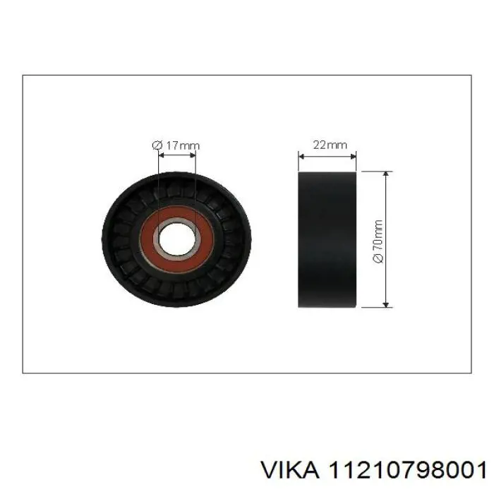 Kołnierz układu chłodzenia (trójnik) Vika 11210798001 cena, od 14,12 USD