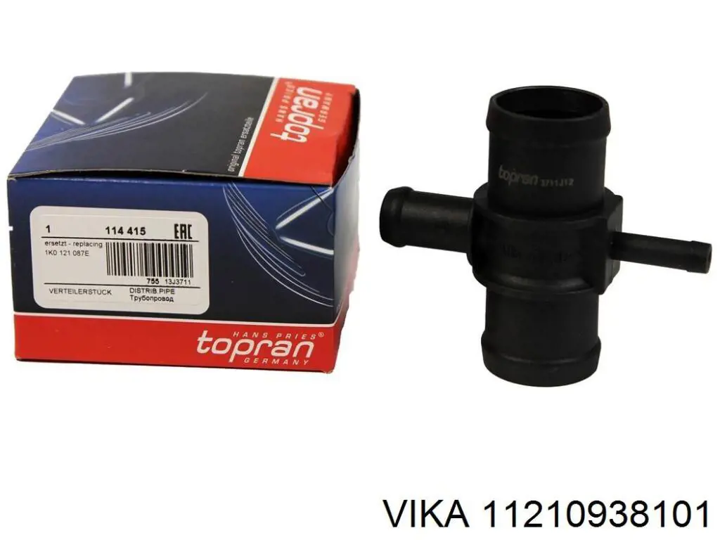 Kołnierz układu chłodzenia (trójnik) Vika 11210938101 cena, od 8,47 USD