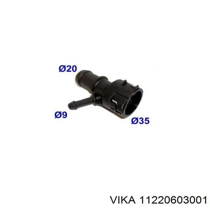 Kołnierz przewodu płynu chłodzącego Vika 11220603001 cena, od 6,84 USD