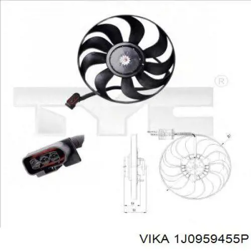 Do koszyka 352110 ERA Wentylator elektryczny układu chłodzenia kompletny (silnik+wirnik)