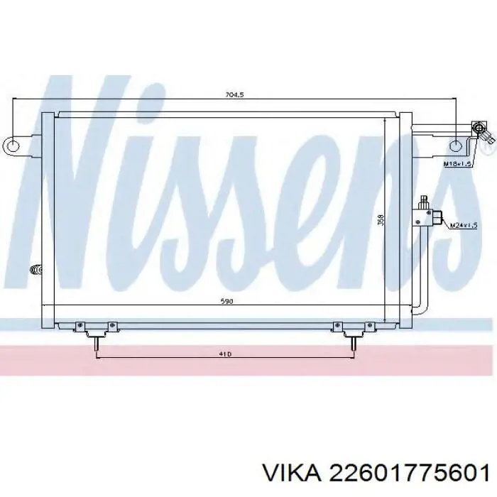 Chłodnica klimatyzacji Vika 22601775601 cena, od 109,85 USD