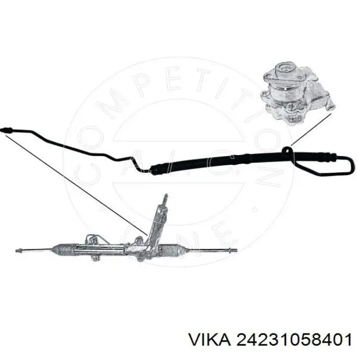 Przewód hydraulicznego układu wspomagania wysokiego ciśnienia, od pompy do maglownicy (mechanizmu) 6Q1423893E VAG