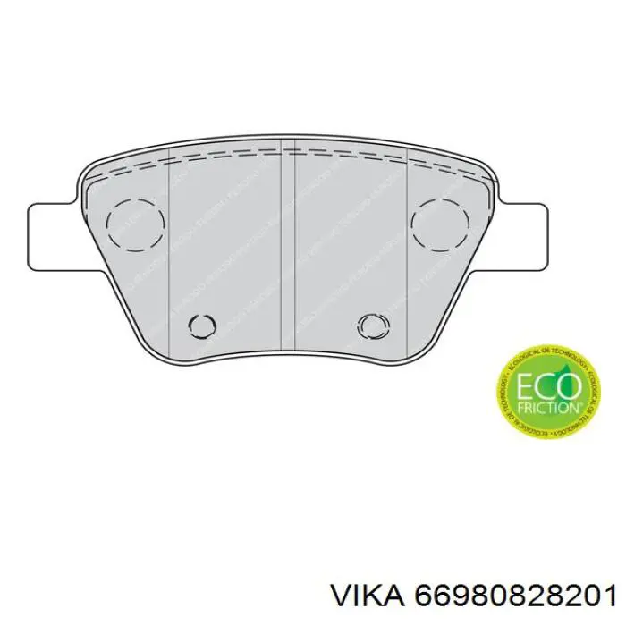 Okładziny (klocki) do hamulców tarczowych tylne Vika 66980828201 cena, od 21,47 USD