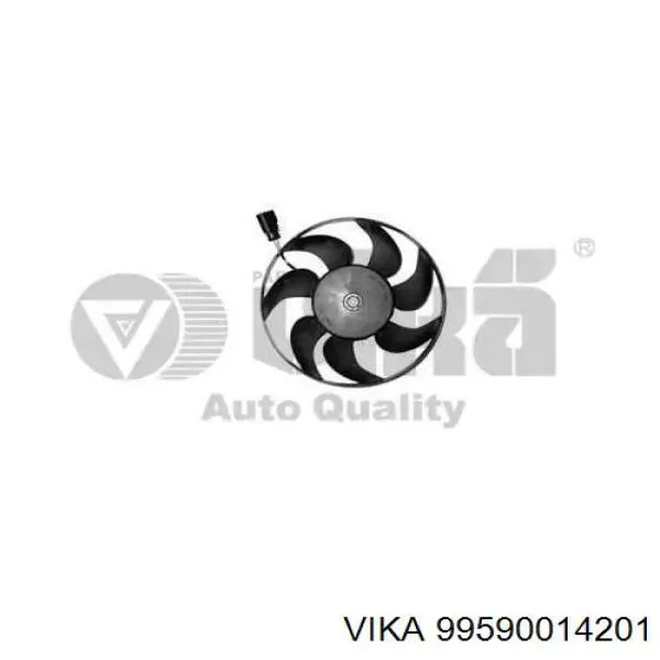 Wentylator elektryczny układu chłodzenia, kompletny (silnik+wirnik) prawy Vika 99590014201 cena, od 51,81 USD