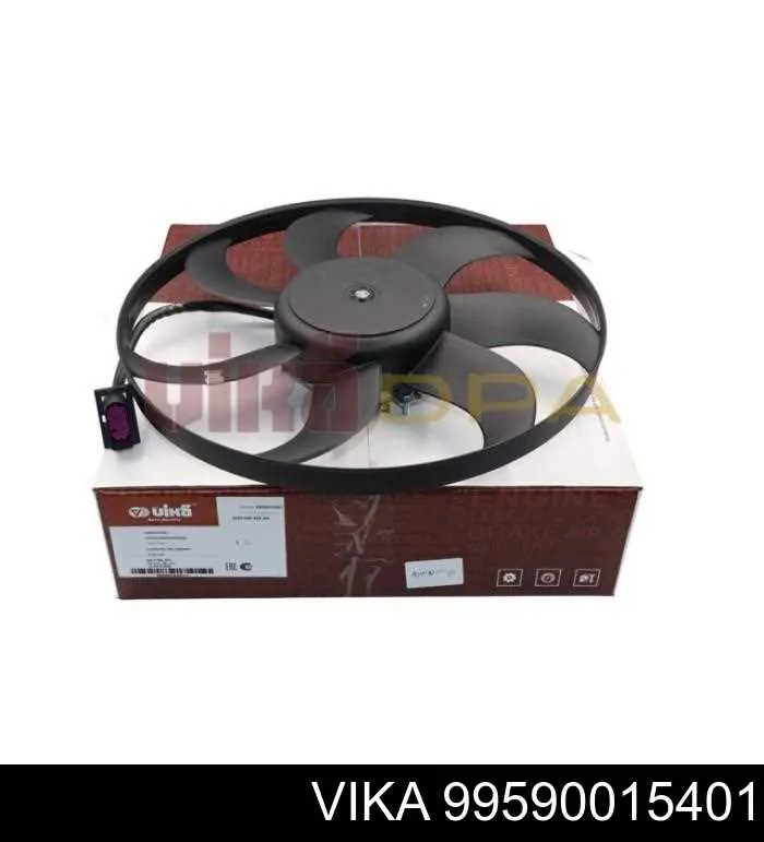 99590015401 Vika Wentylator elektryczny klimatyzacji kompletny (silnik+wirnik)