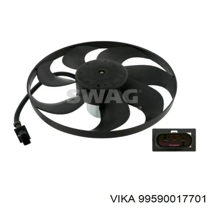 Wentylator elektryczny układu chłodzenia kompletny (silnik+wirnik) Vika 99590017701 cena, od 61,64 USD