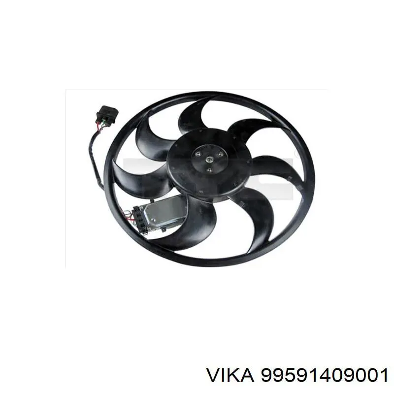 Wentylator elektryczny układu chłodzenia, kompletny (silnik+wirnik) prawy Vika 99591409001 cena, od 148,98 USD